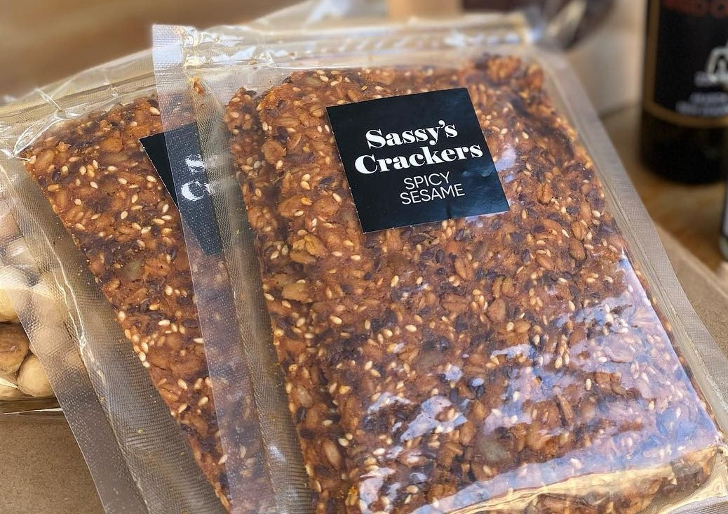 SASSY'S SPICY SESAME CRACKERS image 0