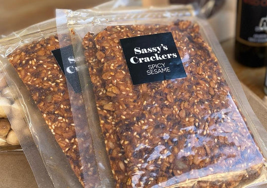SASSY'S SPICY SESAME CRACKERS image 0